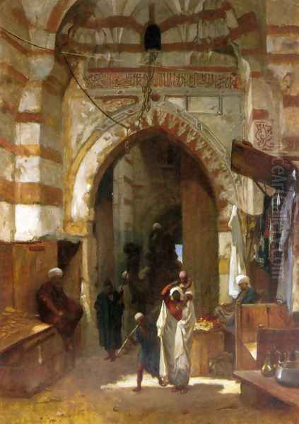 The Grand Bazaar Oil Painting by Frederick Goodall