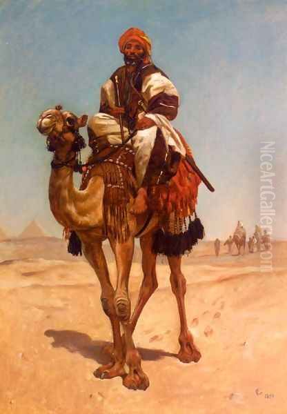 An Egyptian Nomad Oil Painting by Frederick Goodall