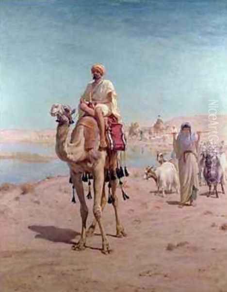 The Caravan Oil Painting by Frederick Goodall