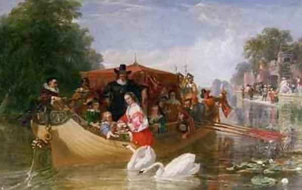 The Happier Days of Charles I Oil Painting by Frederick Goodall