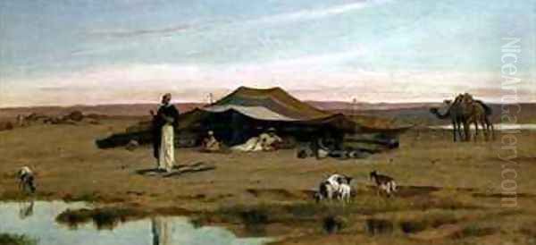 The Sheikhs Evening Prayer Oil Painting by Frederick Goodall