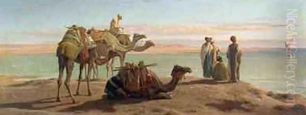 Waiting for the Boat Gulf of Suez Oil Painting by Frederick Goodall