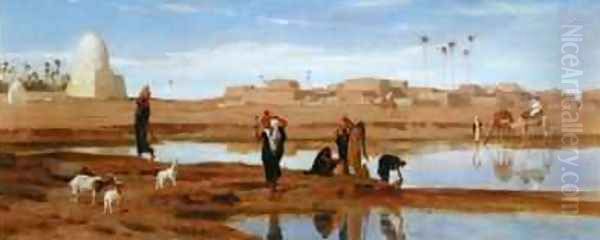 On the Banks of the Nile Oil Painting by Frederick Goodall