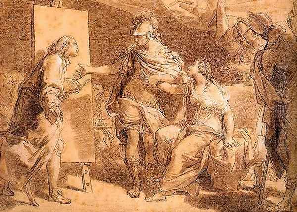 Alexander Presenting Campaspe to Apelles 1797 Oil Painting by Gaetano Gandolfi