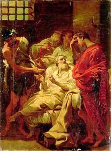 The Death of Socrates Oil Painting by Gaetano Gandolfi