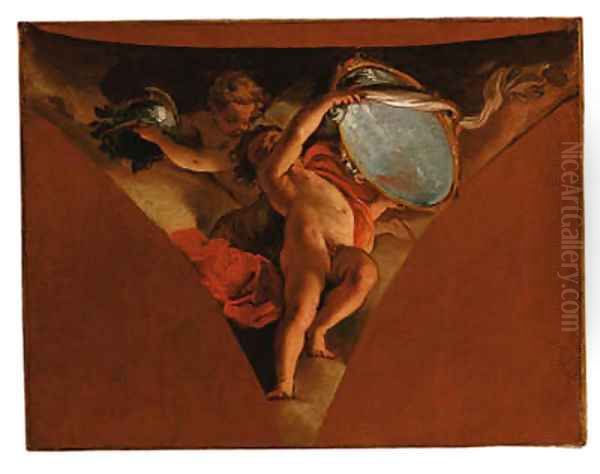 An allegory of Prudence Oil Painting by Gaetano Gandolfi