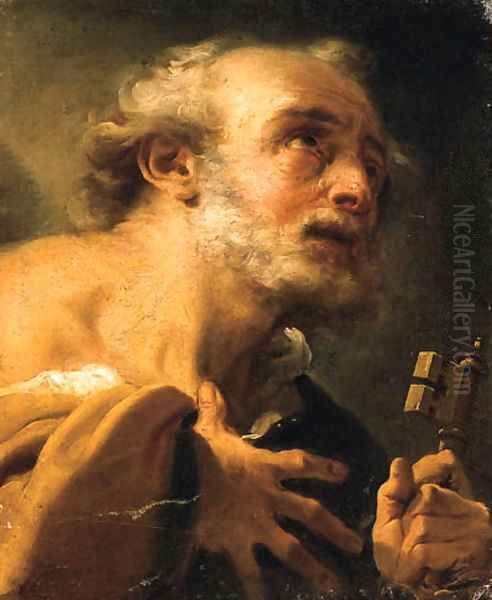 Saint Peter in Penitence Oil Painting by Gaetano Gandolfi