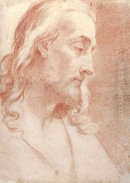 The head of Christ in profile to the right Oil Painting by Gaetano Gandolfi