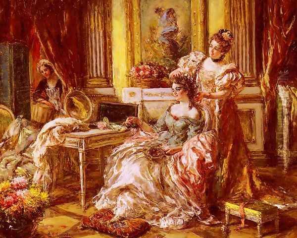 Preparing for the Ball Oil Painting by Eduardo Leon Garrido