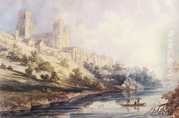 Durham Cathedral and Castle Oil Painting by Thomas Girtin