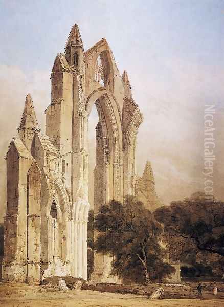 Guisborough Priory, Yorkshire Oil Painting by Thomas Girtin