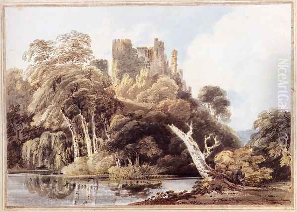 Berry Pomeroy Castle, Devon Oil Painting by Thomas Girtin