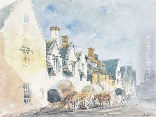 Street in Weymouth, Dorset Oil Painting by Thomas Girtin