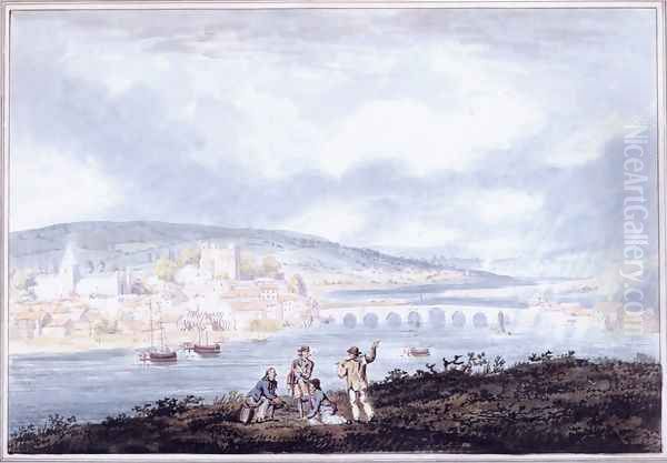 Rochester, Kent, from the North Oil Painting by Thomas Girtin