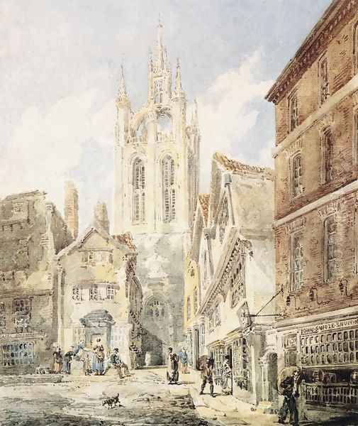 St Nicholas Church, Newcastle Oil Painting by Thomas Girtin