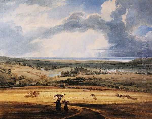 Alnwick Castle from Brizlee Oil Painting by Thomas Girtin