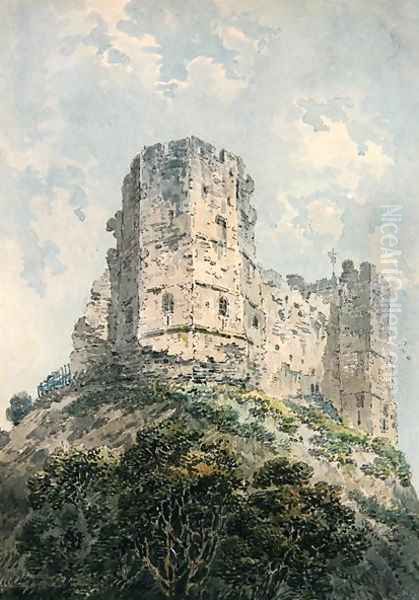 Lewes Castle Oil Painting by Thomas Girtin