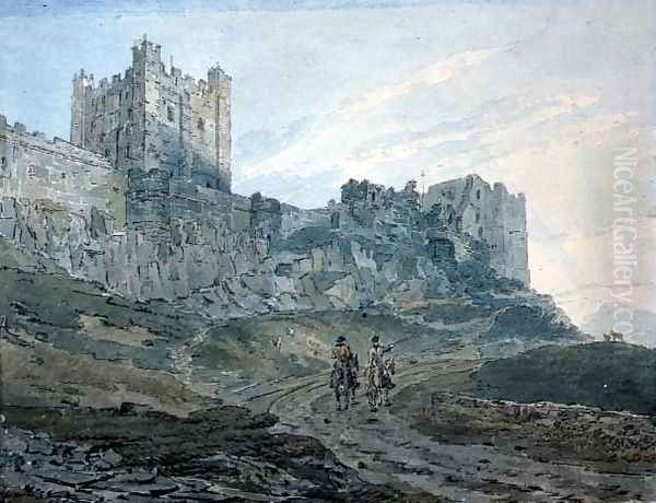 Bamburgh Castle Northumberland Oil Painting by Thomas Girtin