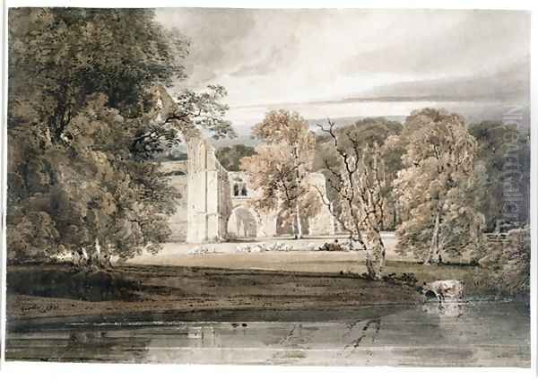 Bolton Abbey Oil Painting by Thomas Girtin