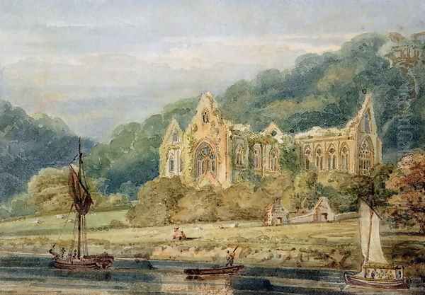 Tintern Abbey Oil Painting by Thomas Girtin