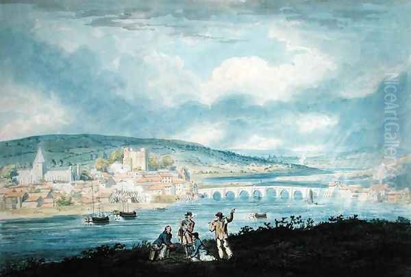 Rochester from the North Oil Painting by Thomas Girtin