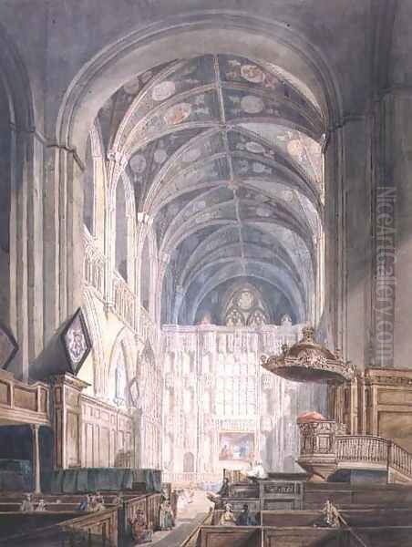 St Albans Cathedral Oil Painting by Thomas Girtin