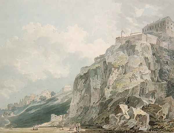 The Castle Rock Edinburgh Oil Painting by Thomas Girtin