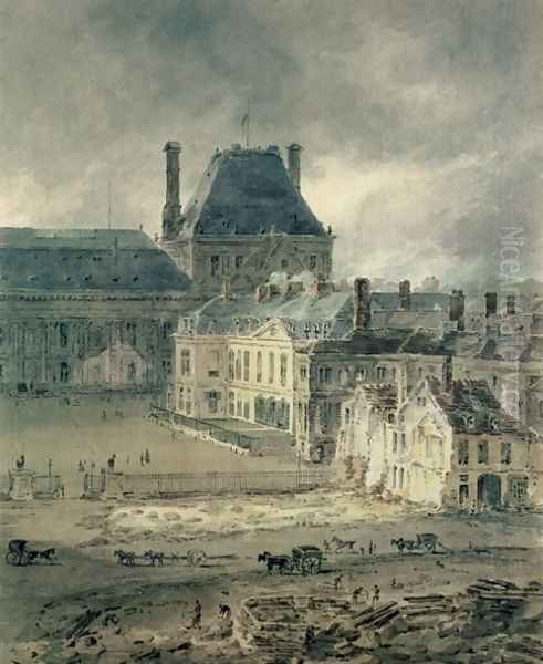 The Palace of the Louvre Oil Painting by Thomas Girtin