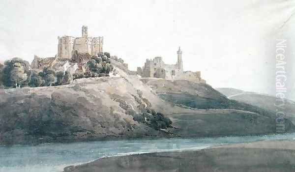 Warkworth Castle Oil Painting by Thomas Girtin