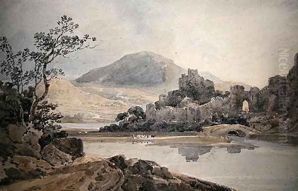 Conway Castle North Wales Oil Painting by Thomas Girtin