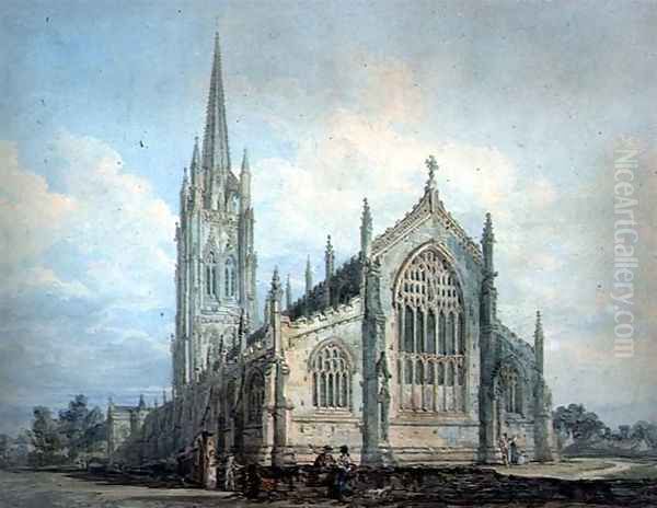 Louth Church Lincs Oil Painting by Thomas Girtin