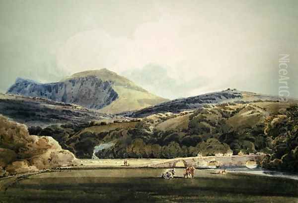 Mynnydd Mawr North Wales Oil Painting by Thomas Girtin