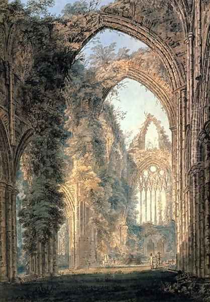 Tintern Abbey 2 Oil Painting by Thomas Girtin