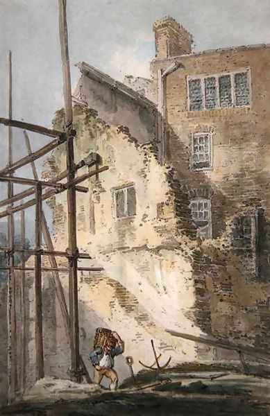 Parts of the Remains of the Old Drury Lane Oil Painting by Thomas Girtin