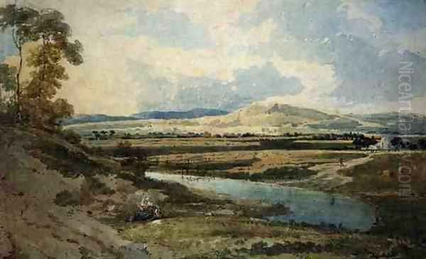 View near Bromley Kent Oil Painting by Thomas Girtin