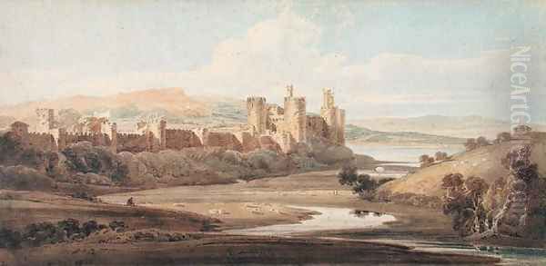 Conway Castle 2 Oil Painting by Thomas Girtin