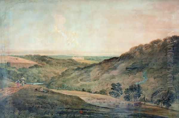 Harewood House from the South West Oil Painting by Thomas Girtin