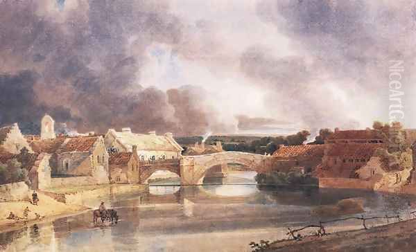 Morpeth Bridge Oil Painting by Thomas Girtin