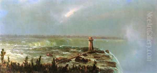 Niagara Falls Oil Painting by Marie-Regis-Francois Gignoux