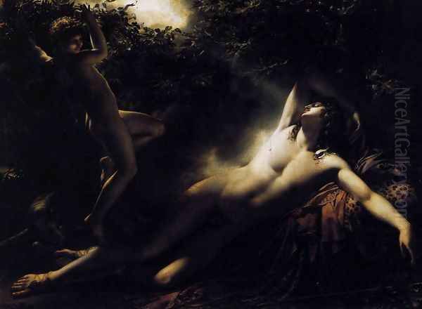 Endymion. Moonlight Effect Oil Painting by Anne-Louis Girodet de Roucy-Triosson