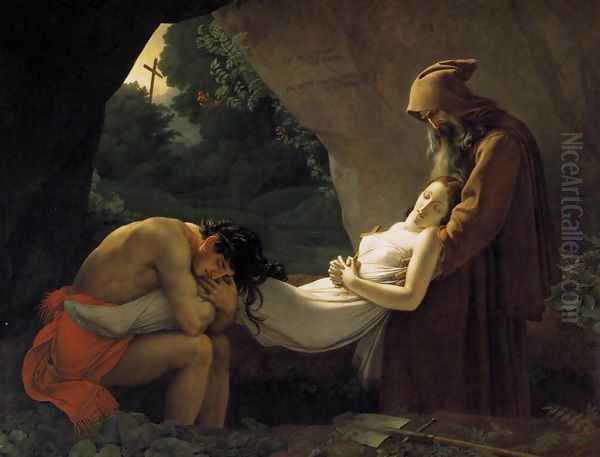 The Entombment of Atala 1808 Oil Painting by Anne-Louis Girodet de Roucy-Triosson