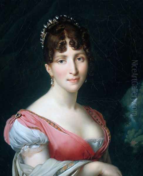 Hortense de Beauharnais Oil Painting by Anne-Louis Girodet de Roucy-Triosson