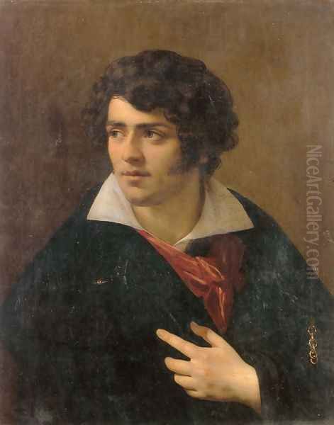 Portrait of a Young Man Oil Painting by Anne-Louis Girodet de Roucy-Triosson