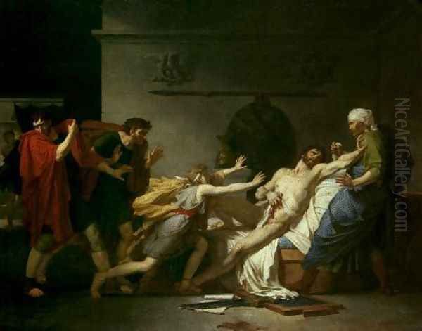 Death of Cato the Younger Oil Painting by Pierre-Narcisse Guerin