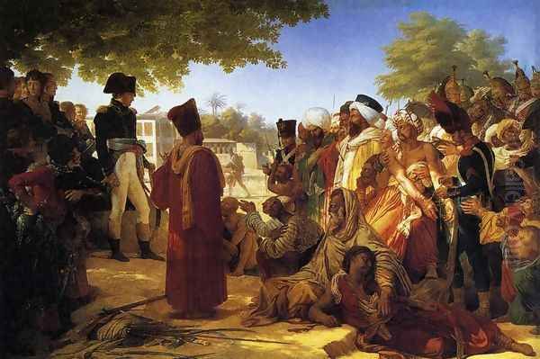 Napoleon Pardoning the Rebels at Cairo 1808 Oil Painting by Pierre-Narcisse Guerin