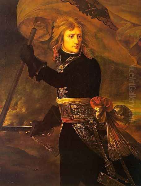 Napoleon Bonaparte on Arcole Bridge on 17 November 1796 Oil Painting by Antoine-Jean Gros