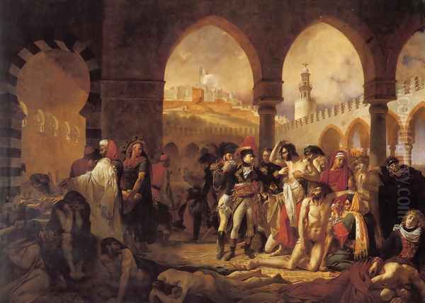 Bonaparte Visiting the Pesthouse in Jaffa, March 11, 1799 Oil Painting by Antoine-Jean Gros