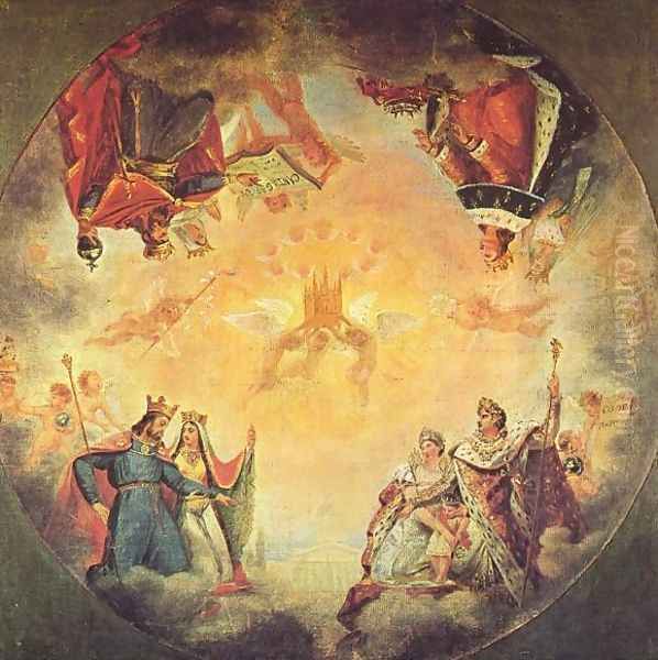 Glory of St. Genevieve Oil Painting by Antoine-Jean Gros