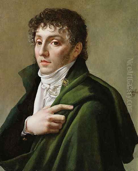 Portrait of Etienne Henri Mehul 1763-1817 Oil Painting by Antoine-Jean Gros