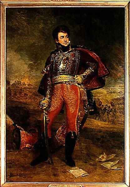 Portrait of General Francois Fournier Sarvoleze 1773-1827 Oil Painting by Antoine-Jean Gros